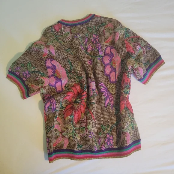 Gucci Logo, Floral Print Sweater - Picture 4 of 6